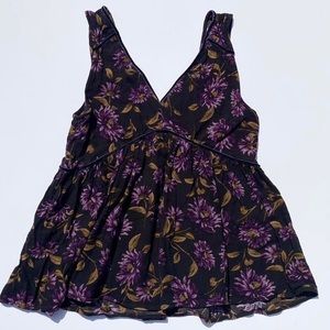 American Eagle Outfitters Purple Floral Top Women's XS Fairycore Cottagecore